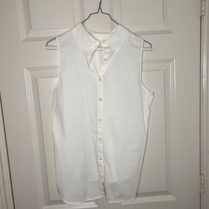 White blouse top. Works really nicely under suit jackets. Worn once